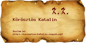 Körösztös Katalin névjegykártya