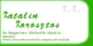 katalin korosztos business card